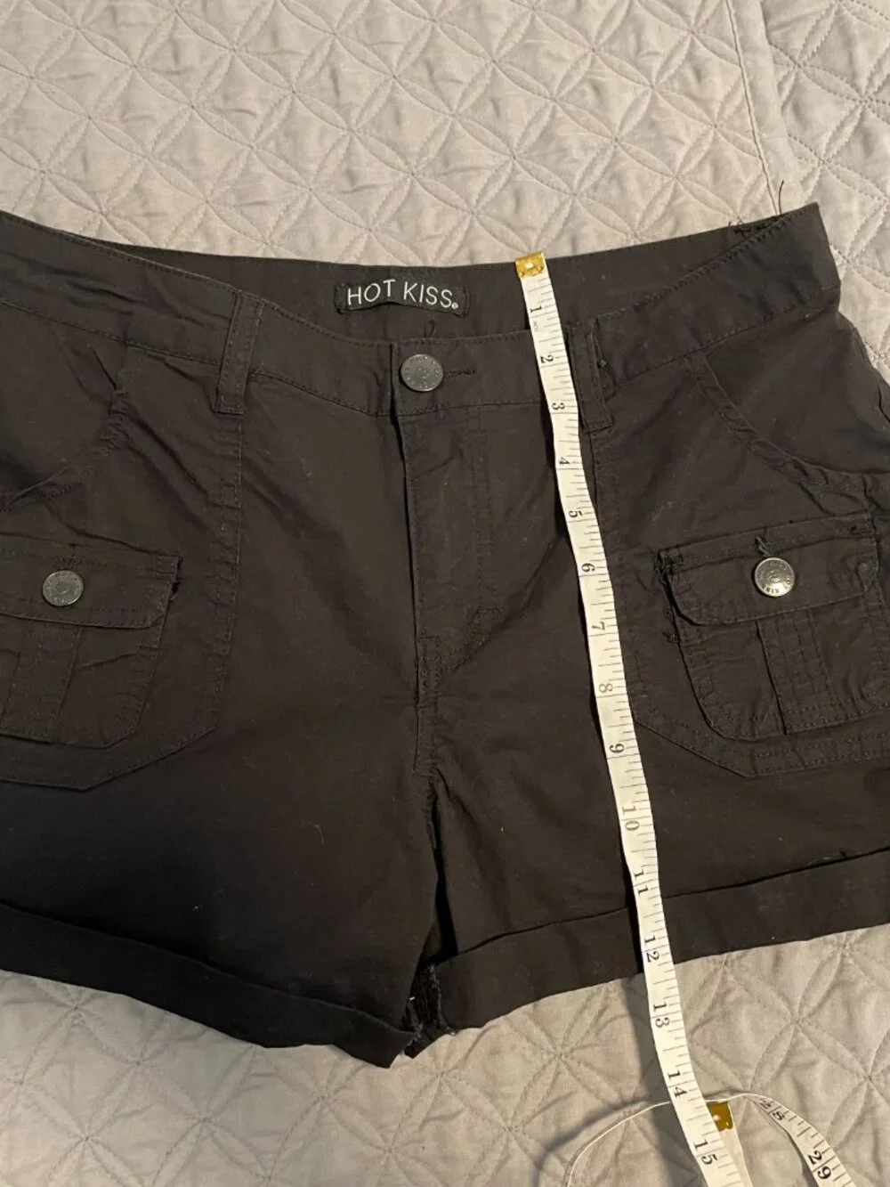 black shorts
